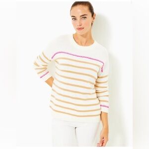 NWT Lilly Pulitzer Kyren Coconut Never Ending Stripe. Size S